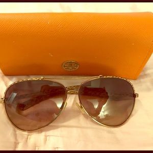Tory Burch Aviator Sunglasses with Case